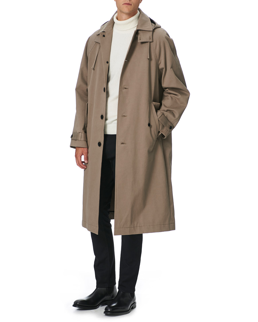 Herren | Jacken | Filippa K | Windsor Hooded Cotton Coat Grey Taupe