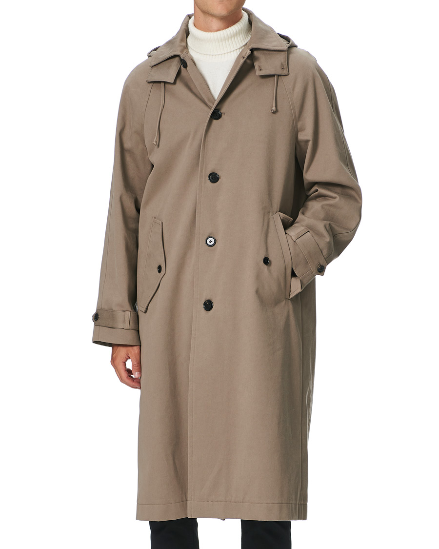 Herren | Jacken | Filippa K | Windsor Hooded Cotton Coat Grey Taupe