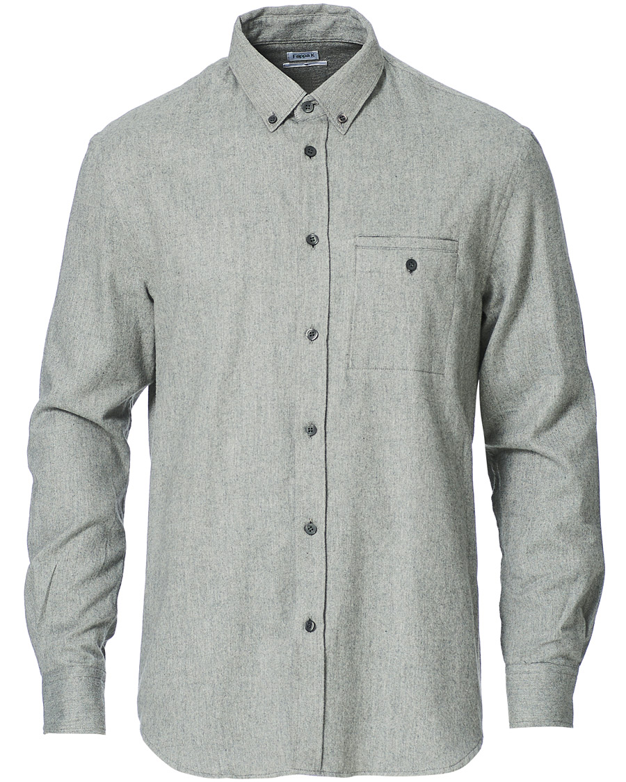 Herren | Hemden | Filippa K | Zachary Flannel Shirt Grey Melange