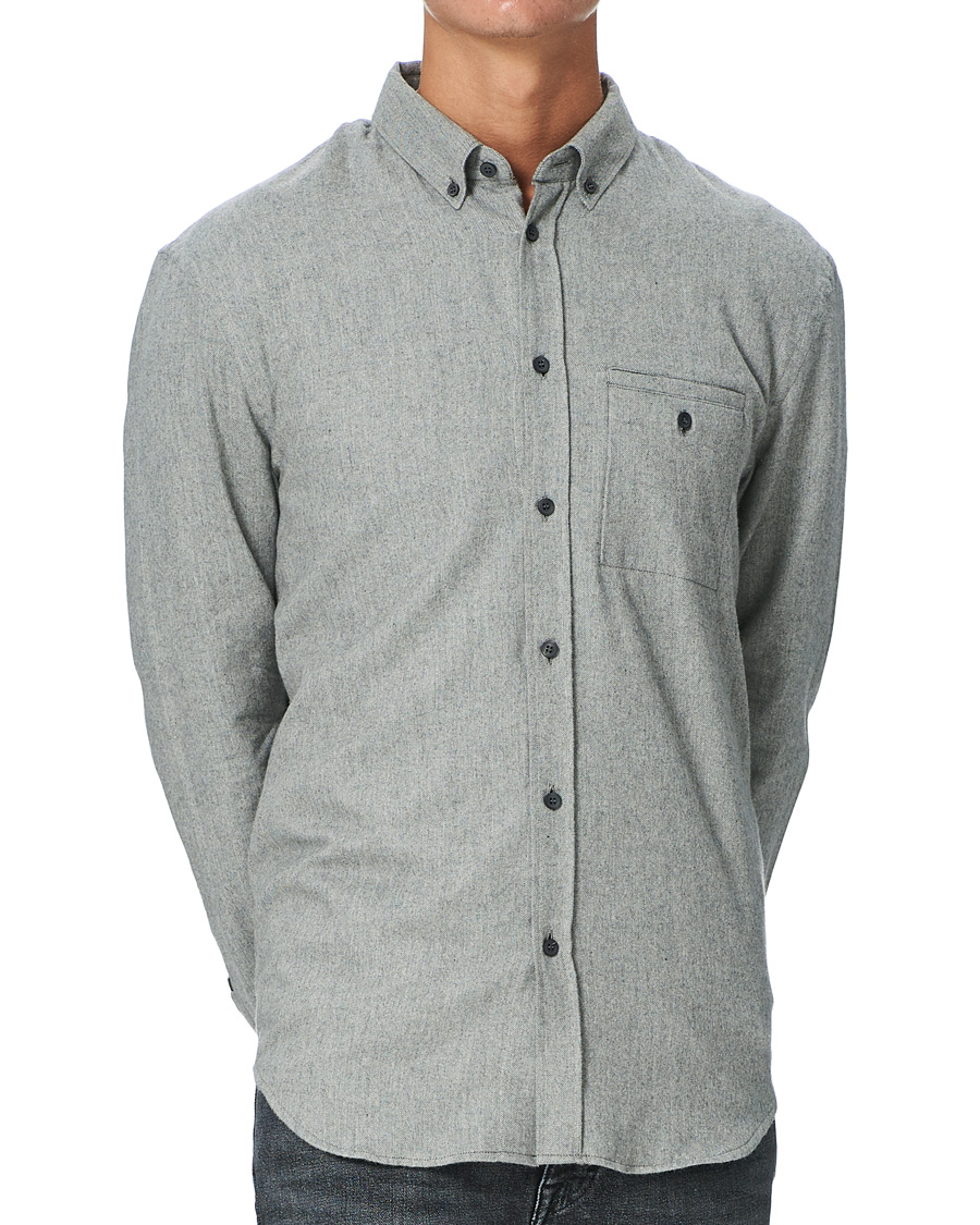 Herren | Hemden | Filippa K | Zachary Flannel Shirt Grey Melange