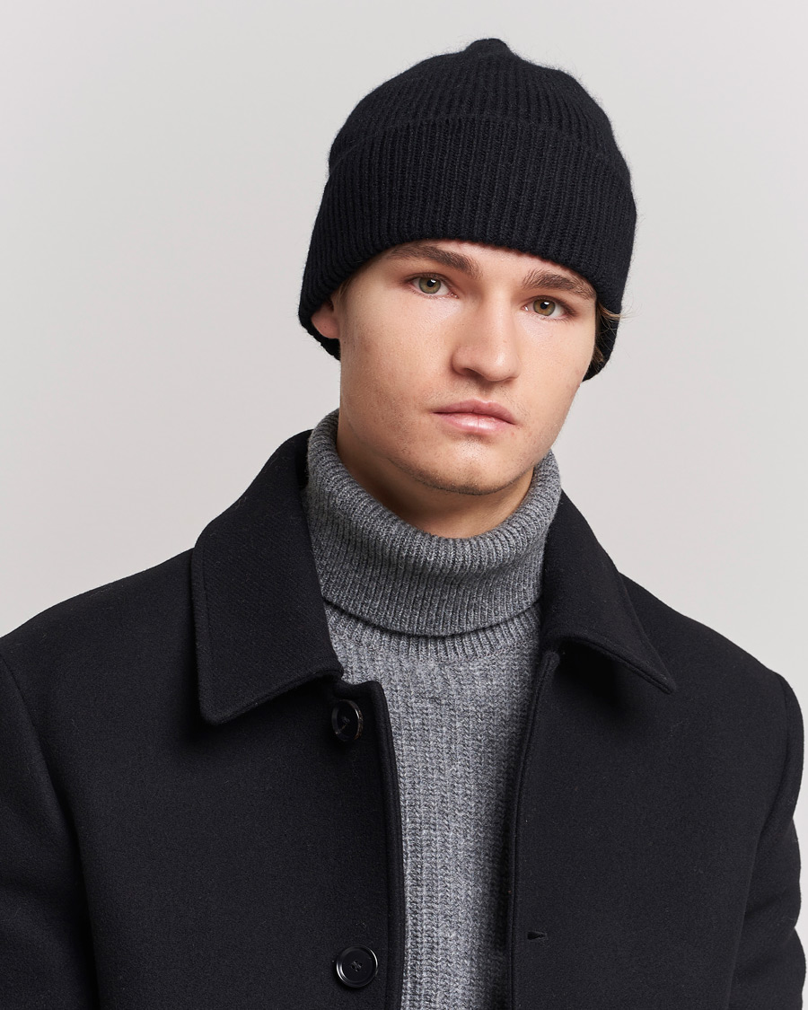 Herren |  | Le Bonnet | Lambswool/Caregora Beanie Onyx