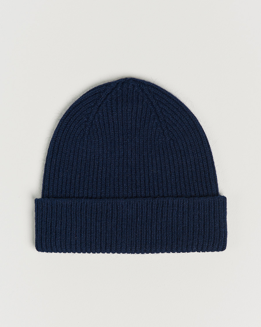 Herren | Mützen | Le Bonnet | Lambswool/Caregora Beanie Midnight