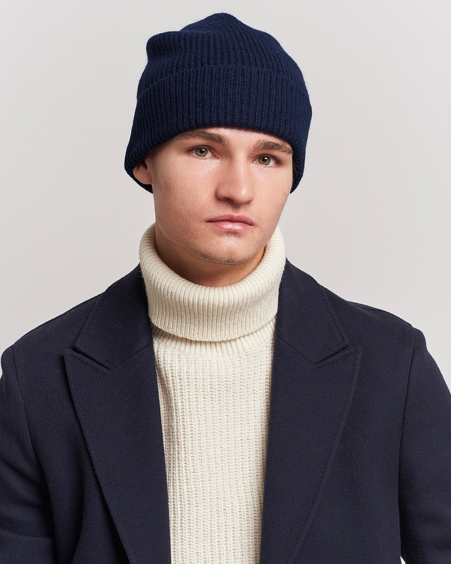 Herren |  | Le Bonnet | Lambswool/Caregora Beanie Midnight