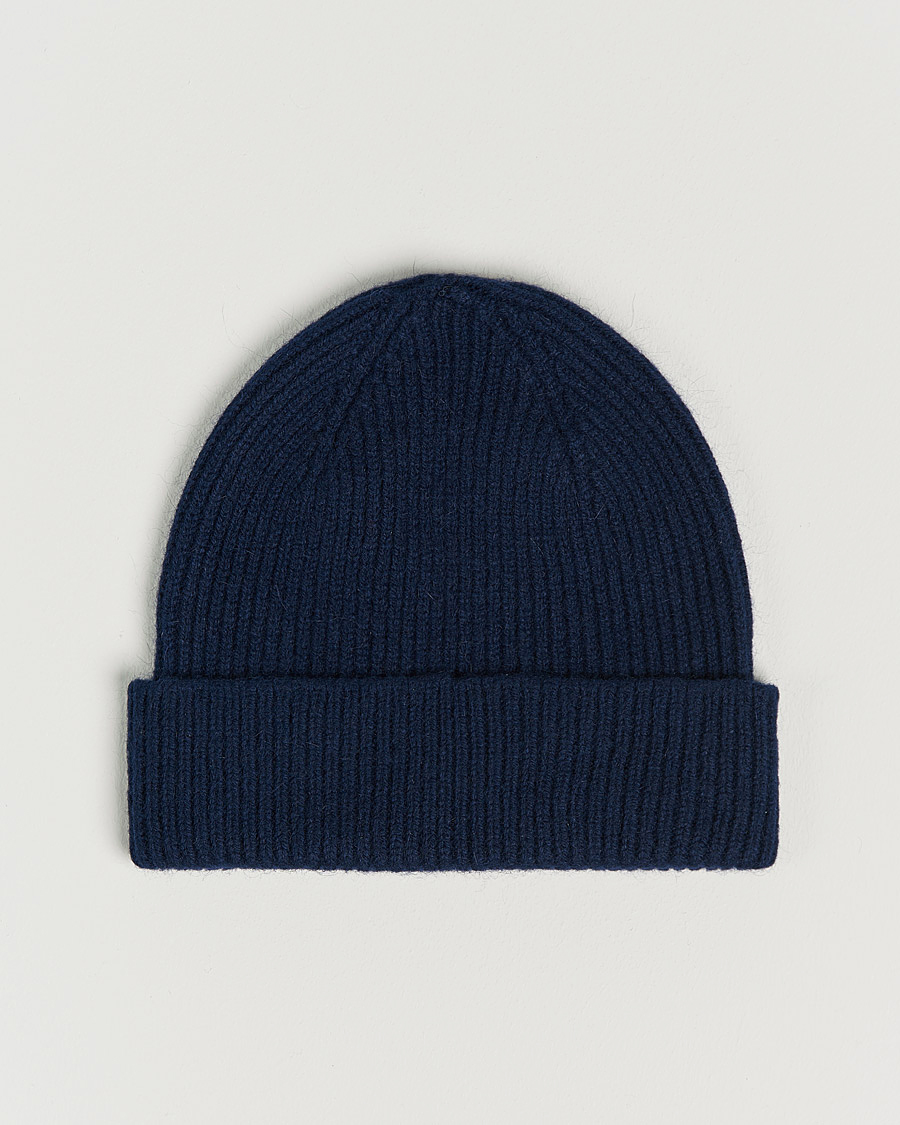 Herren | Mützen | Le Bonnet | Lambswool/Caregora Beanie Midnight