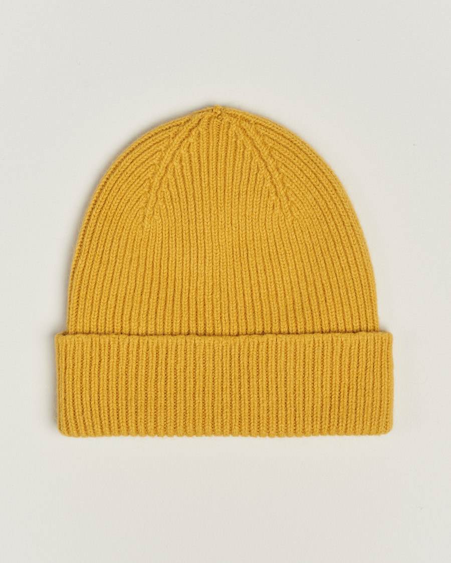 Herren | Mützen | Le Bonnet | Lambswool/Caregora Beanie Mustard