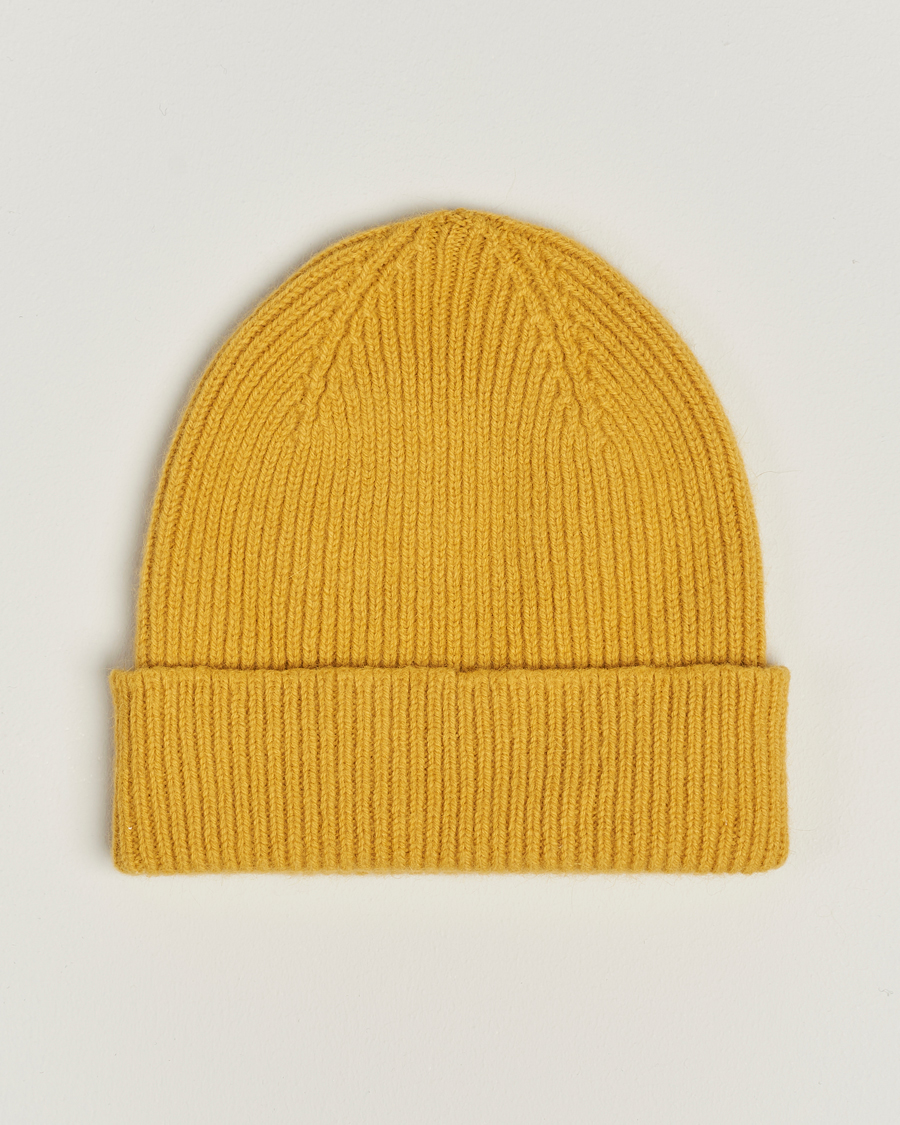 Herren | Mützen | Le Bonnet | Lambswool/Caregora Beanie Mustard