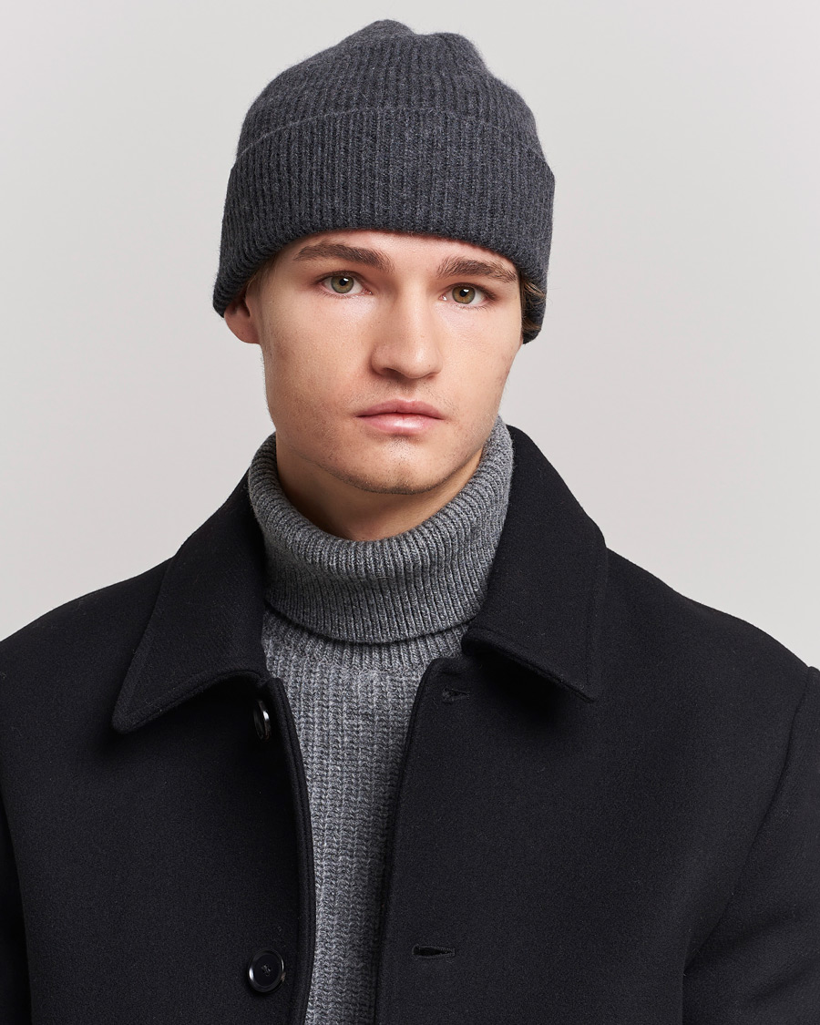 Herren |  | Le Bonnet | Lambswool/Caregora Beanie Graphite