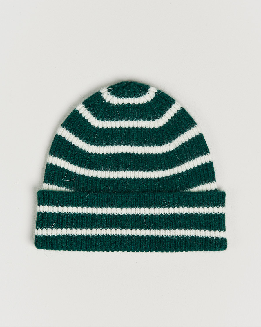 Herren | Mützen | Le Bonnet | Lambswool/Caregora Beanie Moss Strip