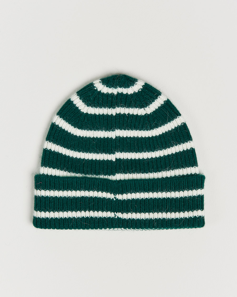 Herren | Mützen | Le Bonnet | Lambswool/Caregora Beanie Moss Strip
