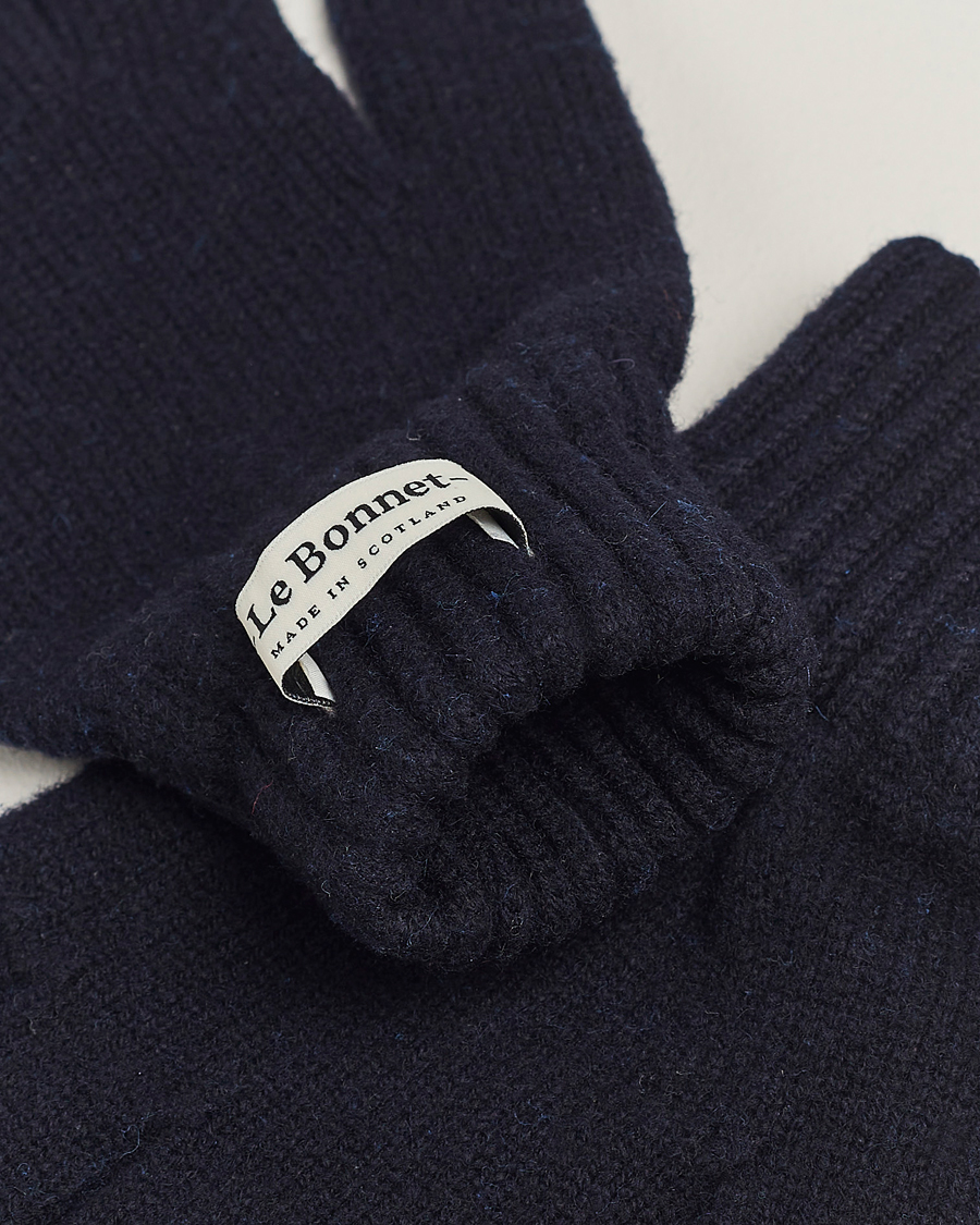 Herren | Le Bonnet Merino Wool Gloves Midnight | Le Bonnet | Merino Wool Gloves Midnight