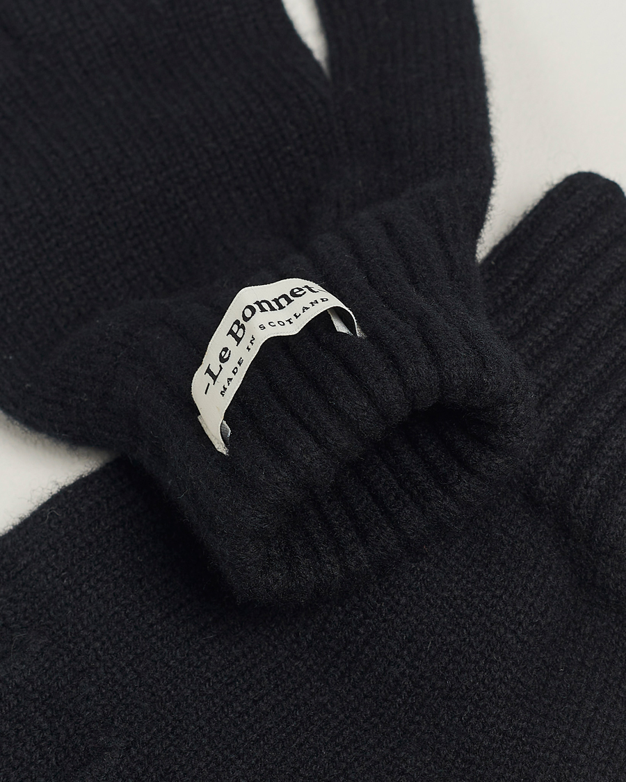 Herren | Le Bonnet | Le Bonnet | Merino Wool Gloves Onyx