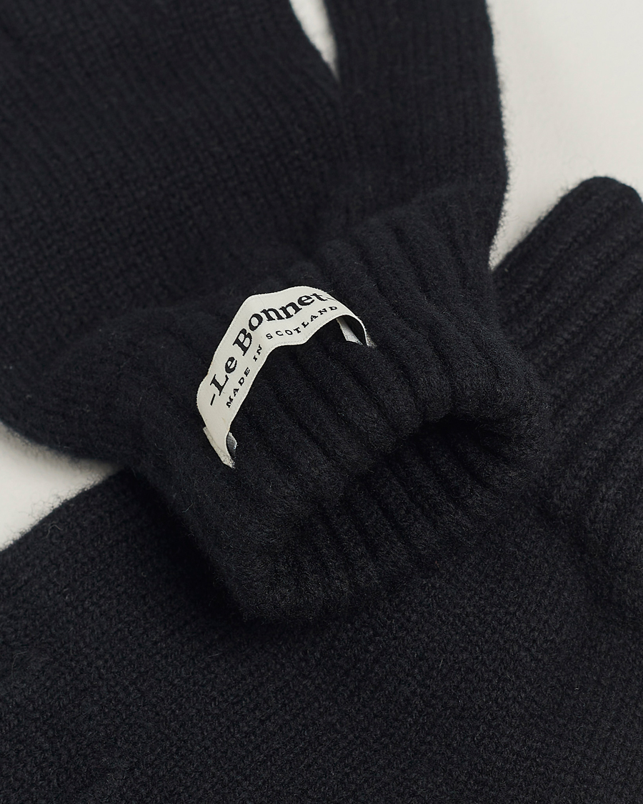 Herren | Handschuhe | Le Bonnet | Merino Wool Gloves Onyx