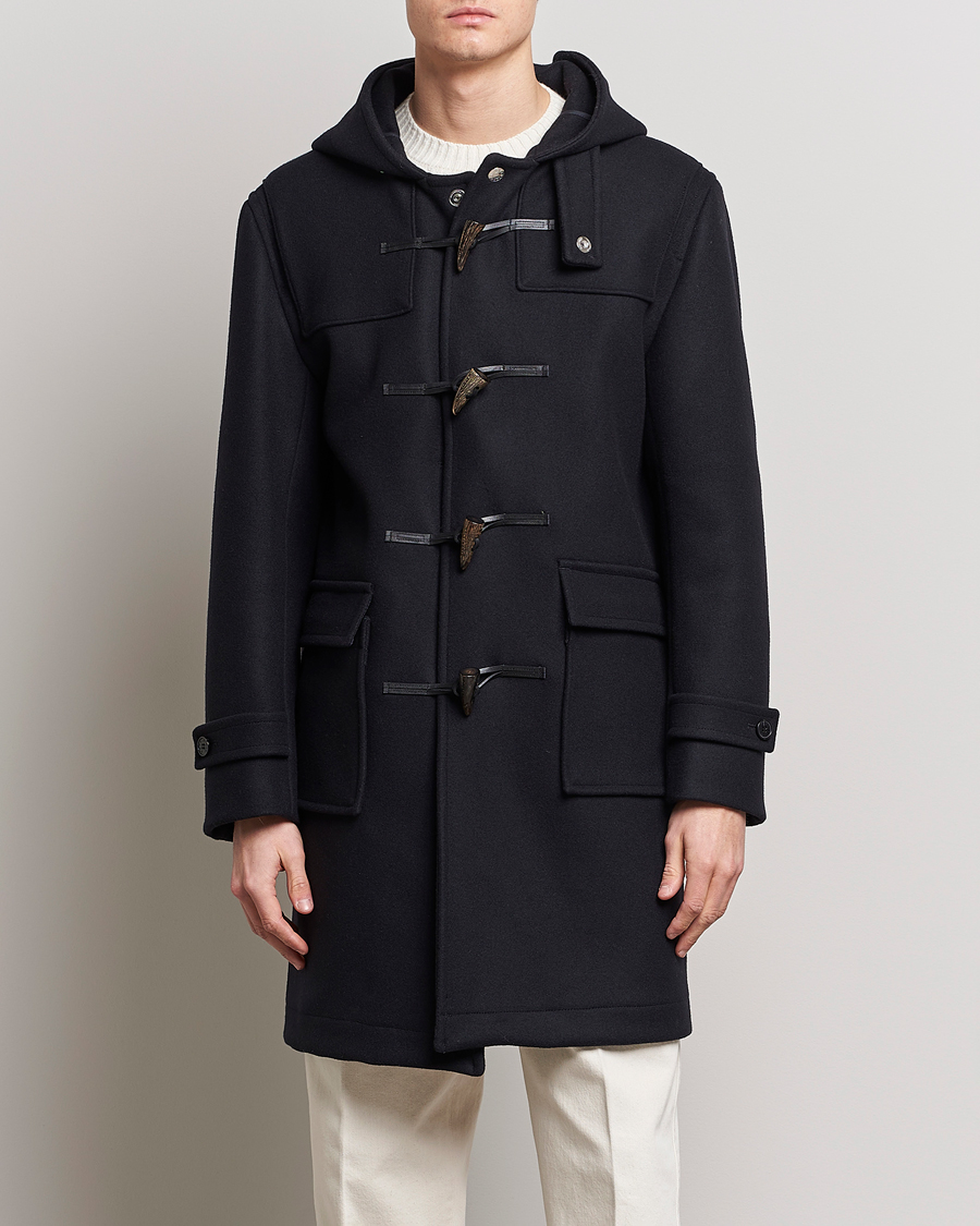 Herren | Mackintosh | Mackintosh | Weir Wool Hooded Duffle Navy