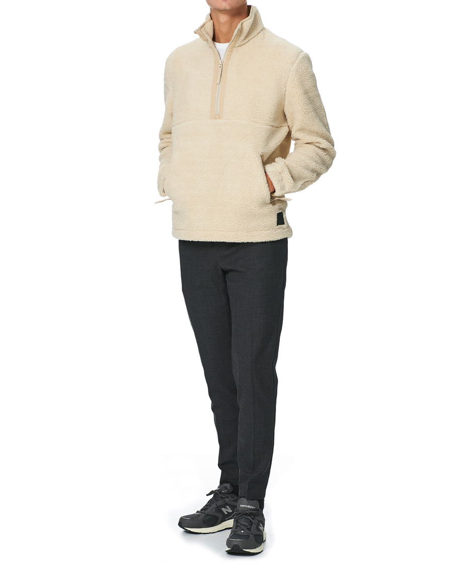 Herren | Pullover | Samsøe Samsøe | Samsøe & Samsøe Timo Fleece Half Zip Brown Rice