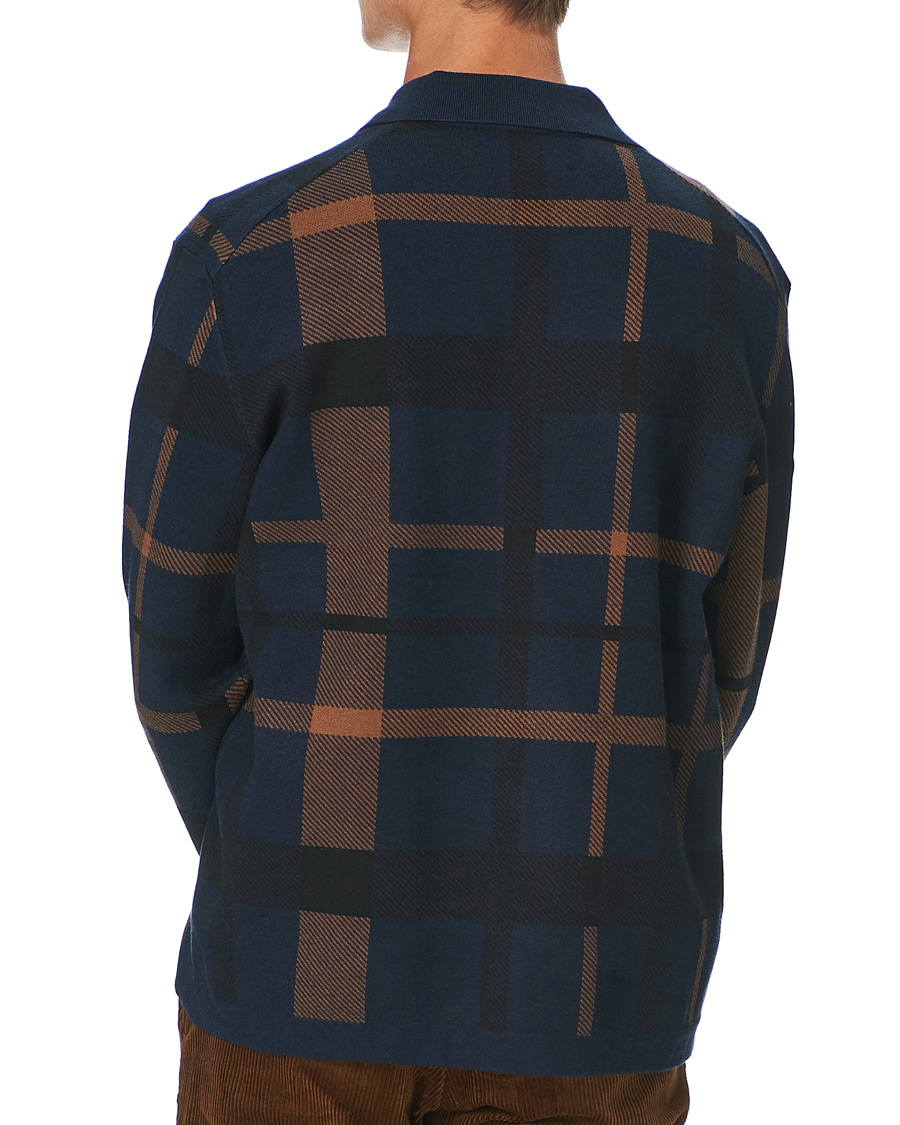 Herren | Pullover | Samsøe Samsøe | Samsøe & Samsøe Ryder Checked Cardigan Sky Captain