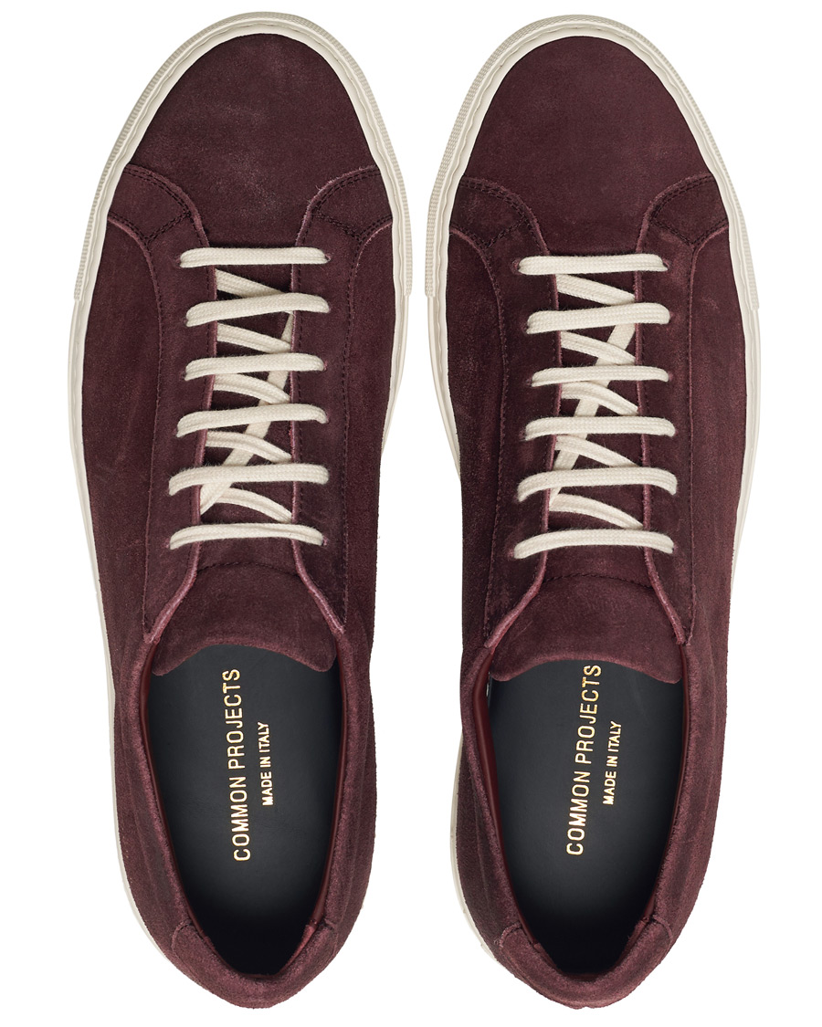 Herren | Common Projects Original Achilles Sneaker Bordeaux Waxed Suede | Common Projects | Original Achilles Sneaker Bordeaux Waxed Suede