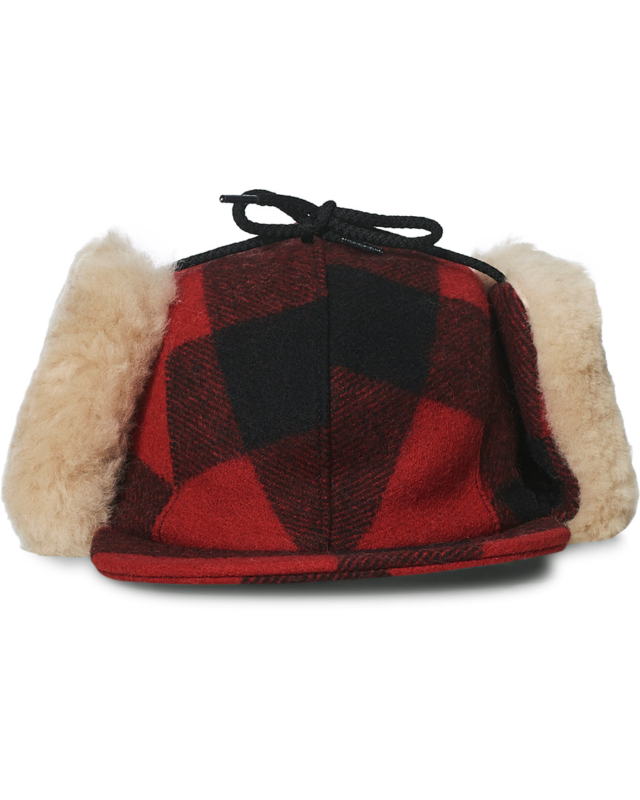 Herren | Filson Double Mackinaw Cap Red/Black | Filson | Double Mackinaw Cap Red/Black