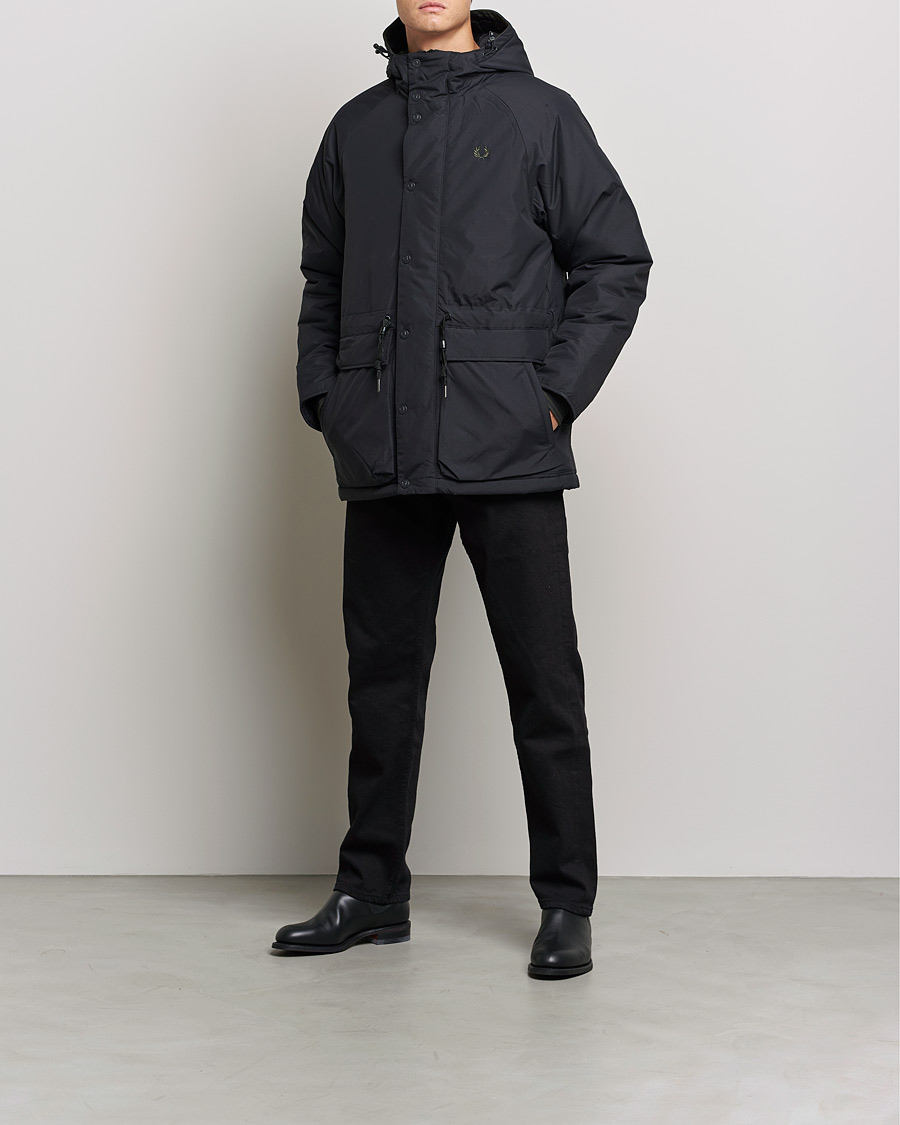 Herren | Jacken | Fred Perry | Padded Zip Through Parka Black
