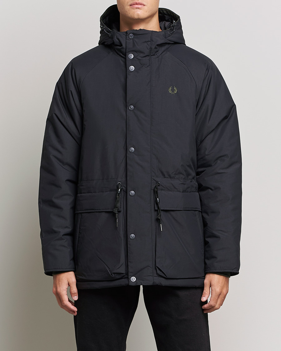 Herren | Jacken | Fred Perry | Padded Zip Through Parka Black