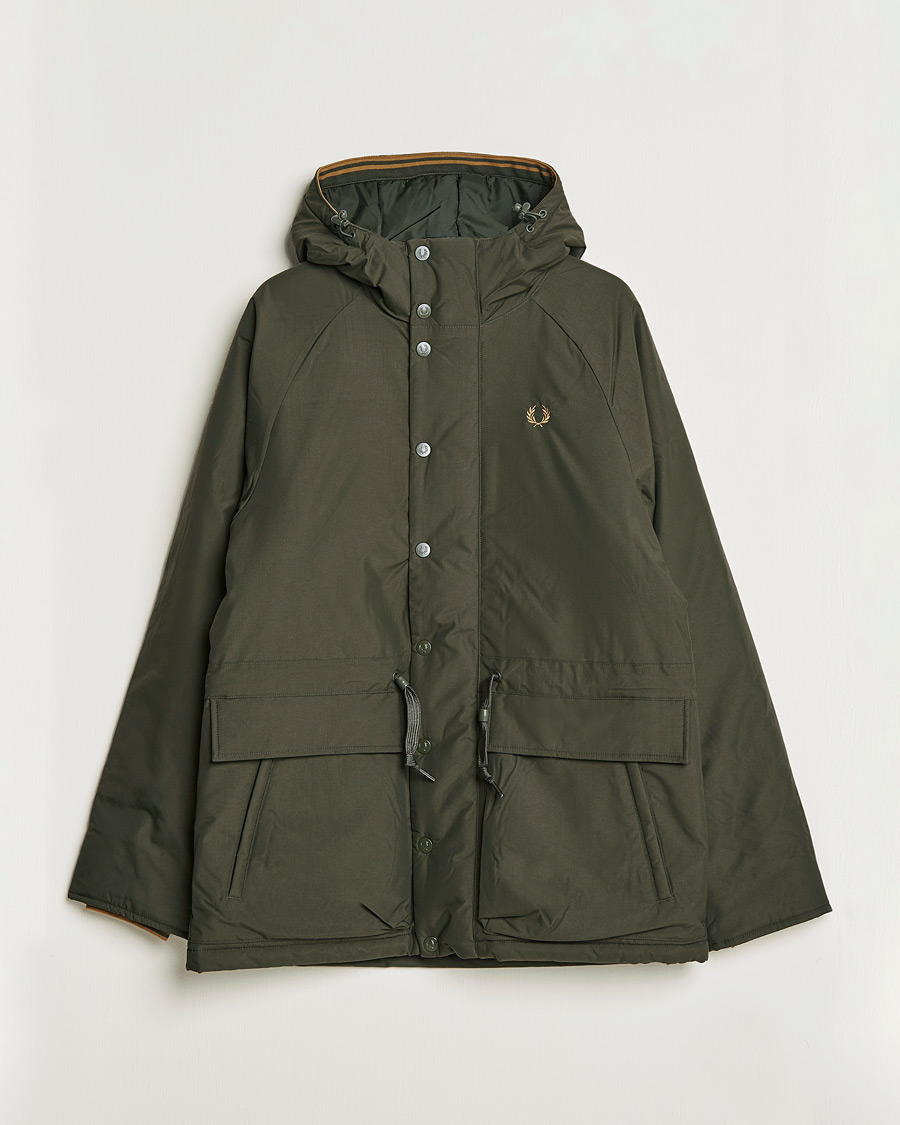 Herren | Jacken | Fred Perry | Padded Zip Through Parka Hunting Green