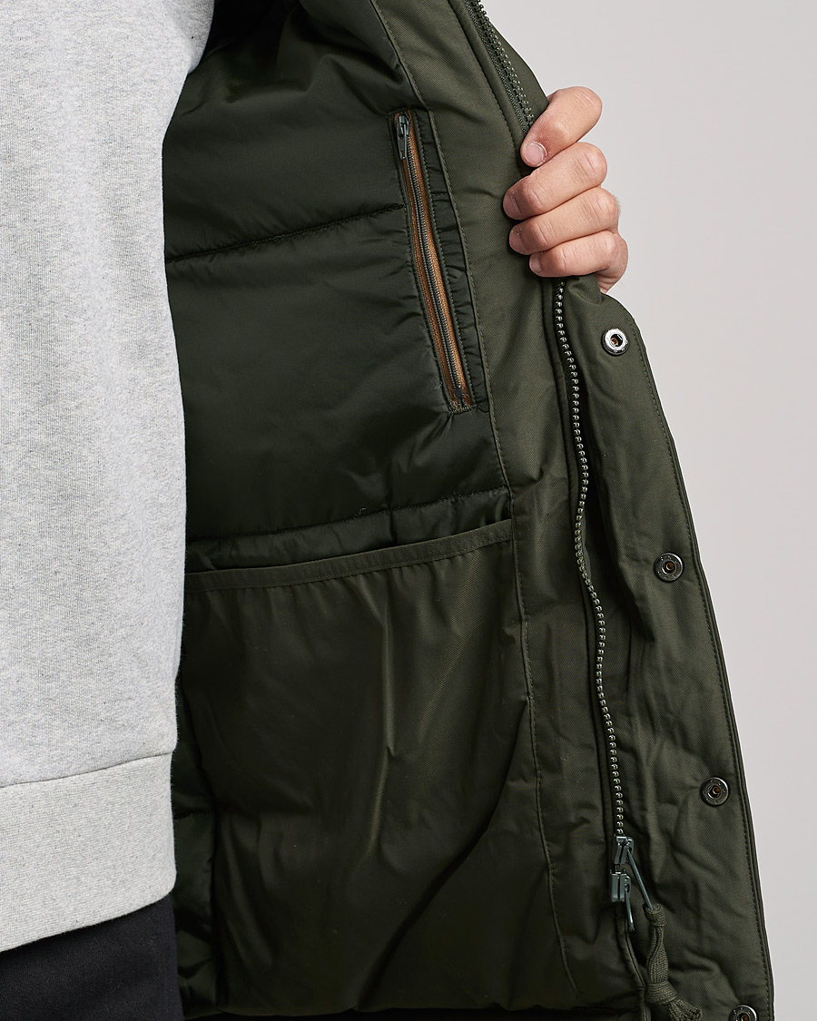 Herren | Jacken | Fred Perry | Padded Zip Through Parka Hunting Green