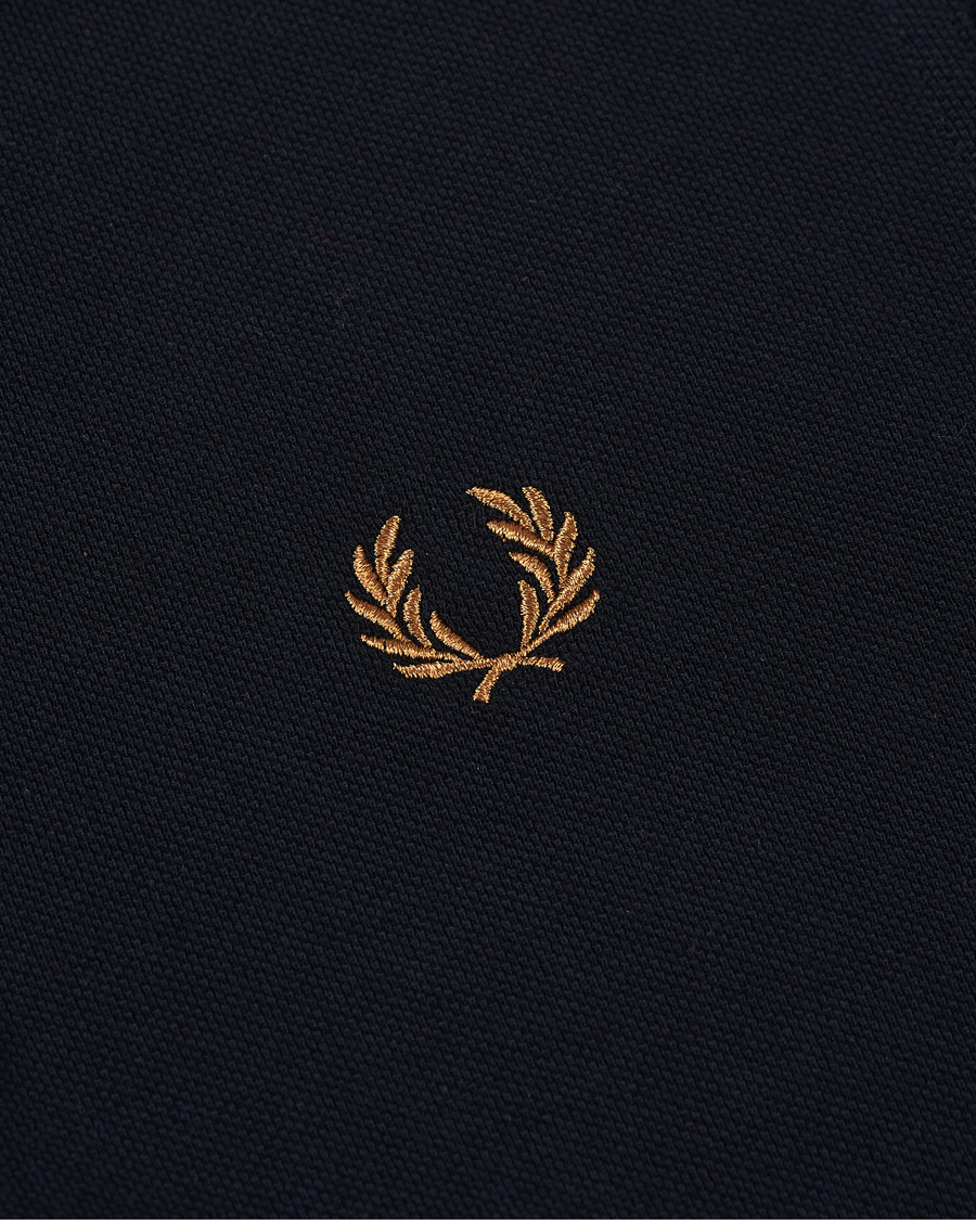 Herren | Poloshirts | Fred Perry | Twin Tip Polo Navy/Dark Caramel