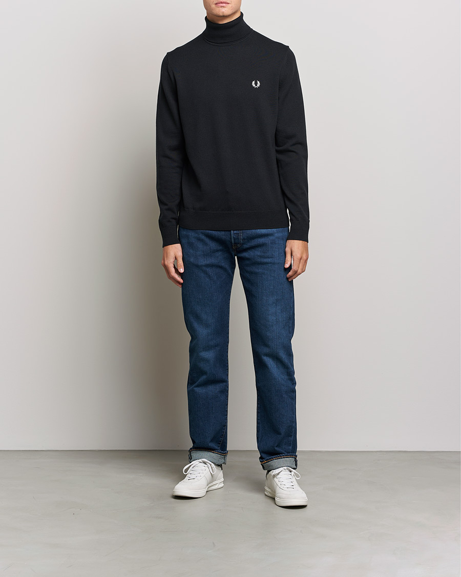 Herren | Pullover | Fred Perry | Roll Neck Jumper Black