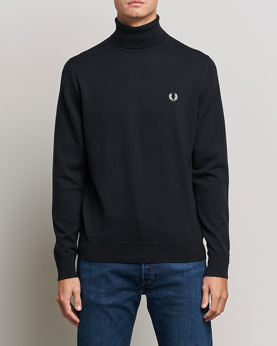 Herren | Pullover | Fred Perry | Roll Neck Jumper Black
