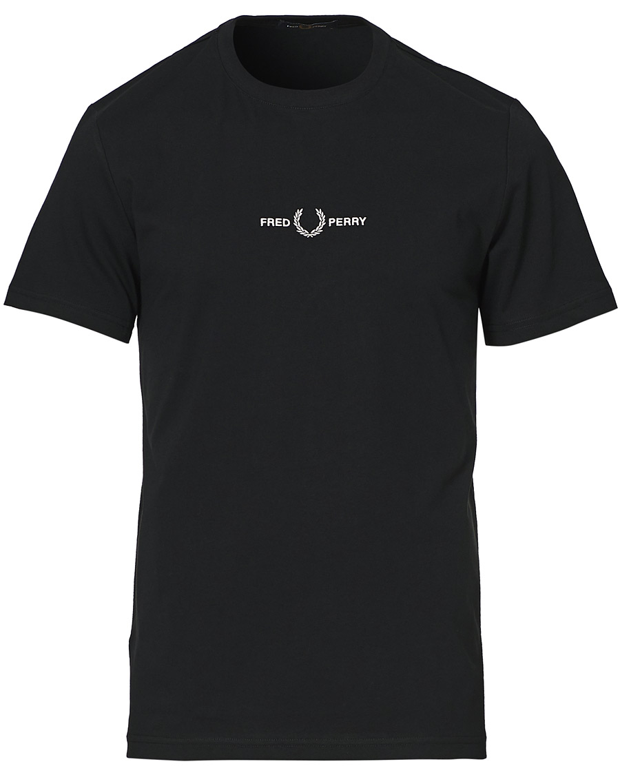 Herren | T-Shirts | Fred Perry | Embroidered T-Shirt Black