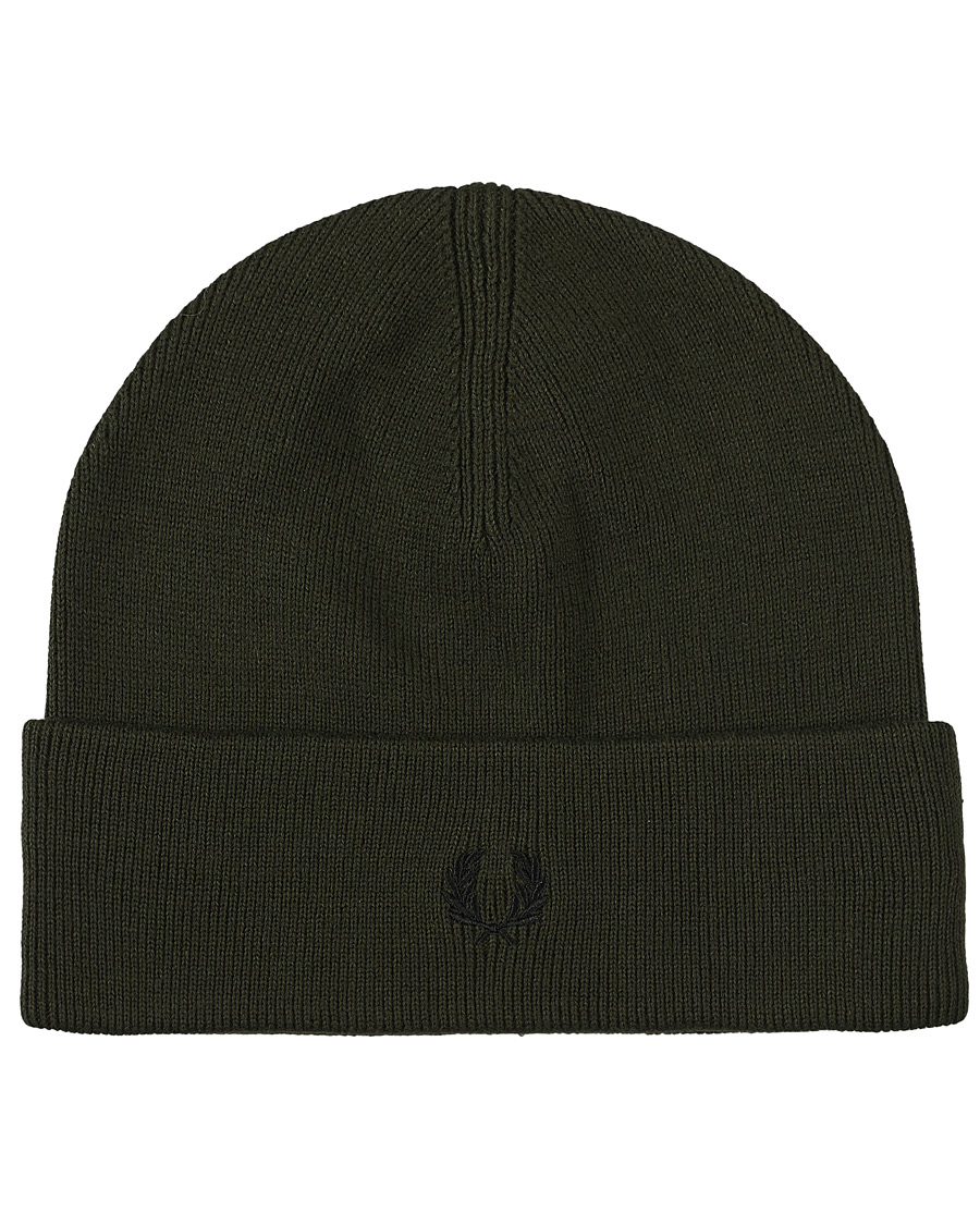 Herren | Fred Perry Merino Wool Beanie Hunting Green | Fred Perry | Merino Wool Beanie Hunting Green