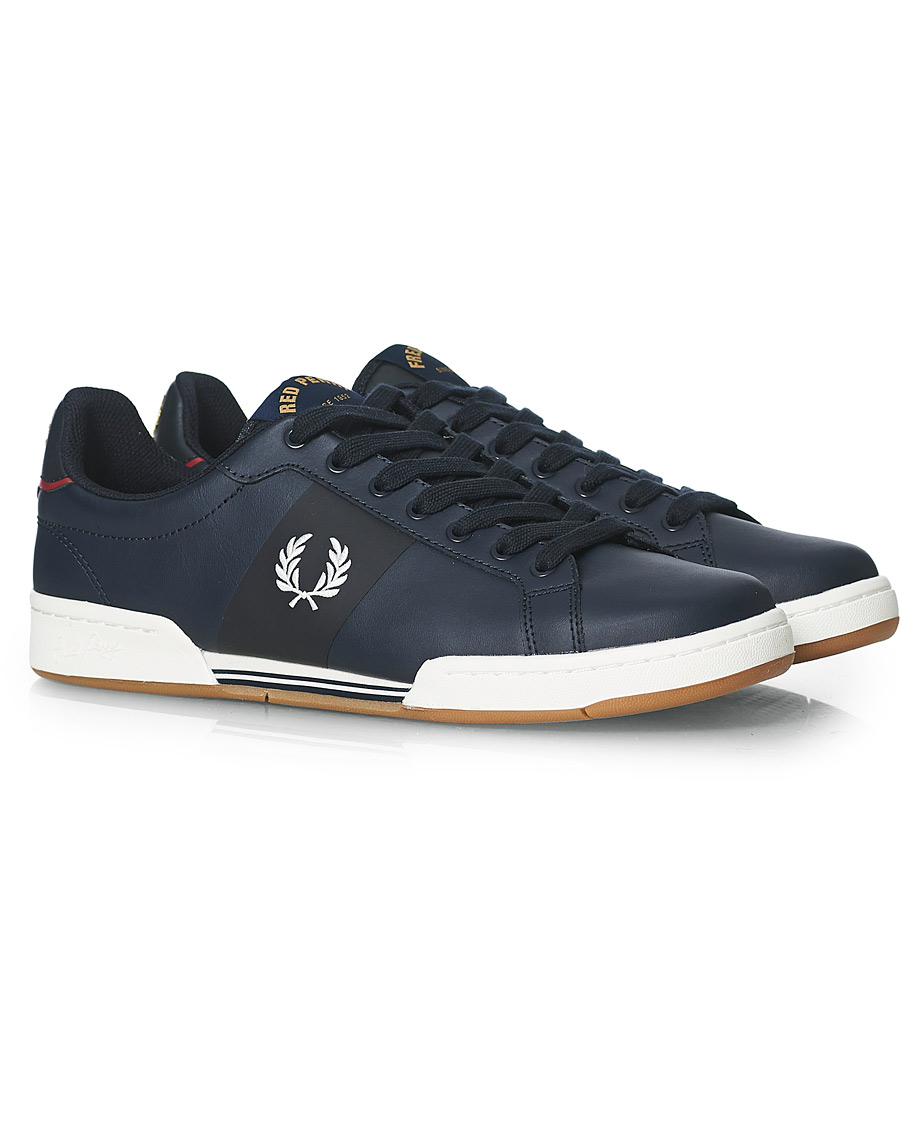 Herren | Fred Perry Bonded Leather Sneakers Navy | Fred Perry | Bonded Leather Sneakers Navy