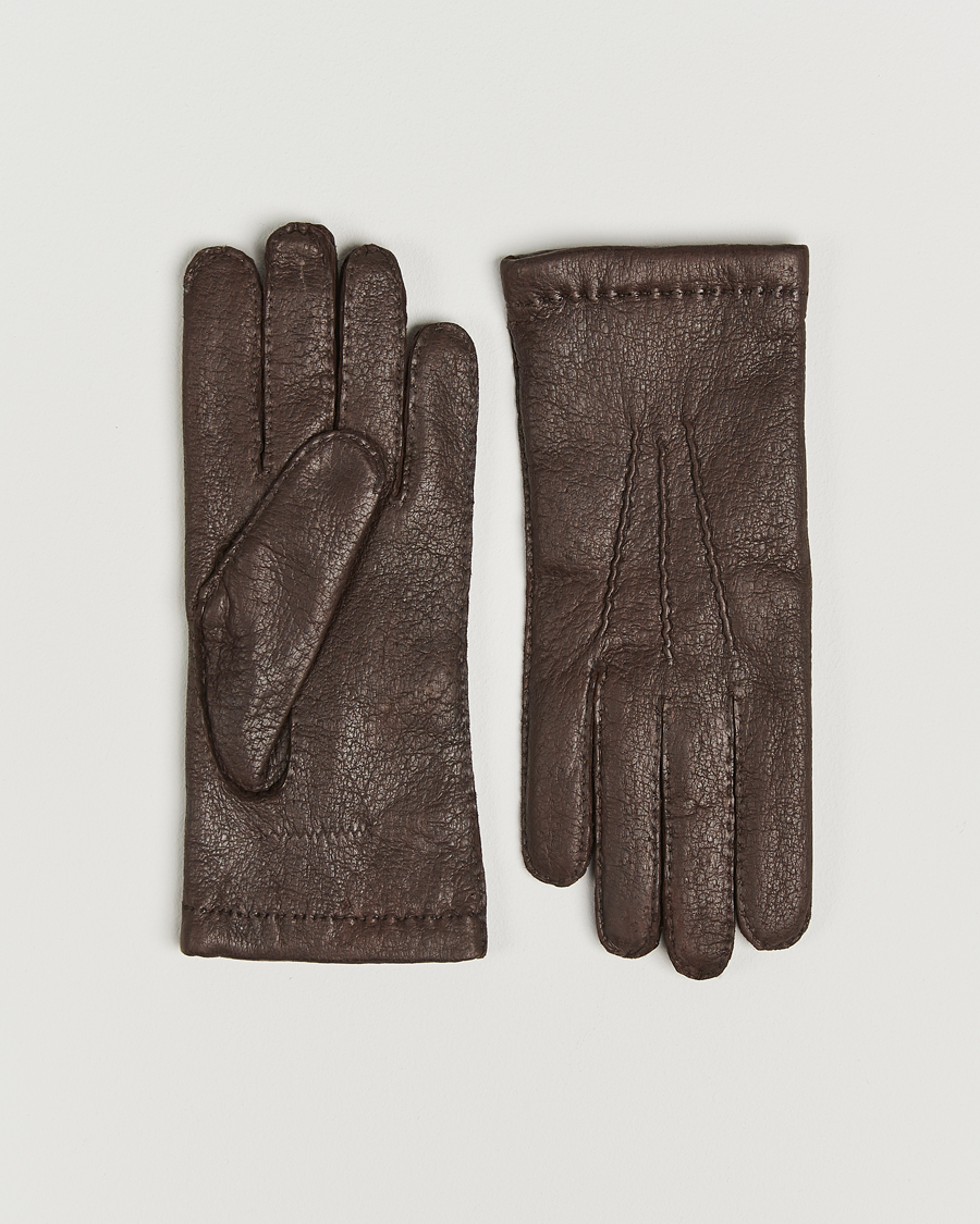 Herren | Handschuhe | Hestra | Peccary Handsewn Cashmere Glove Espresso