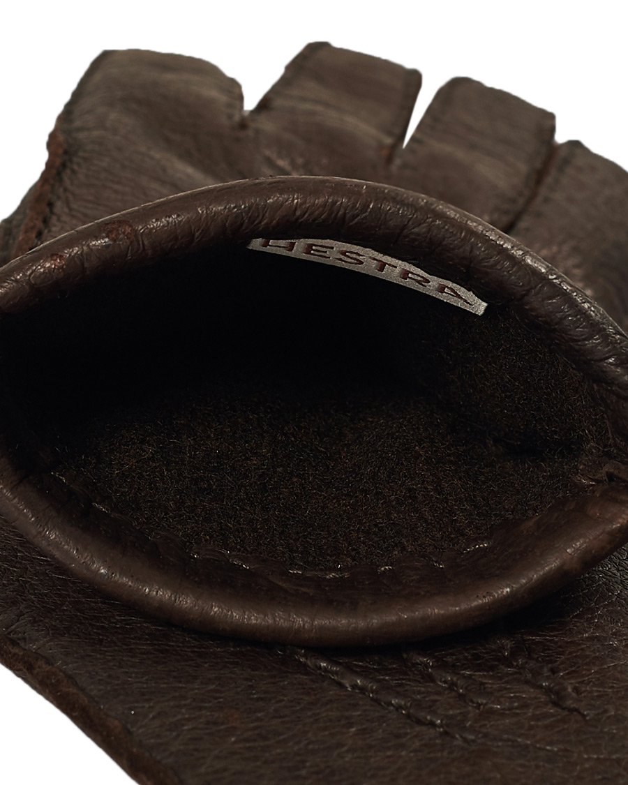 Herren | Hestra Peccary Handsewn Cashmere Glove Espresso | Hestra | Peccary Handsewn Cashmere Glove Espresso
