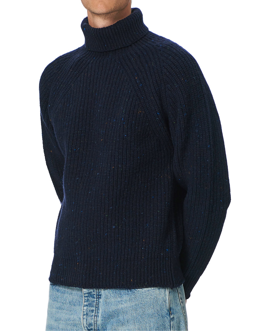 Herren | | Inis Meáin | Wool/Cashmere Boatbuilder Turtleneck Navy