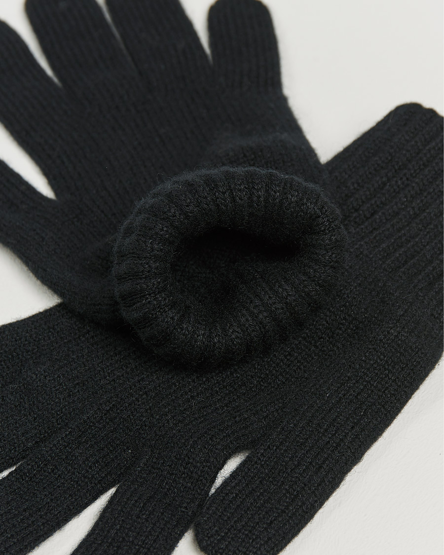 Herren | Handschuhe | Johnstons of Elgin | Knitted Cashmere Gloves Black