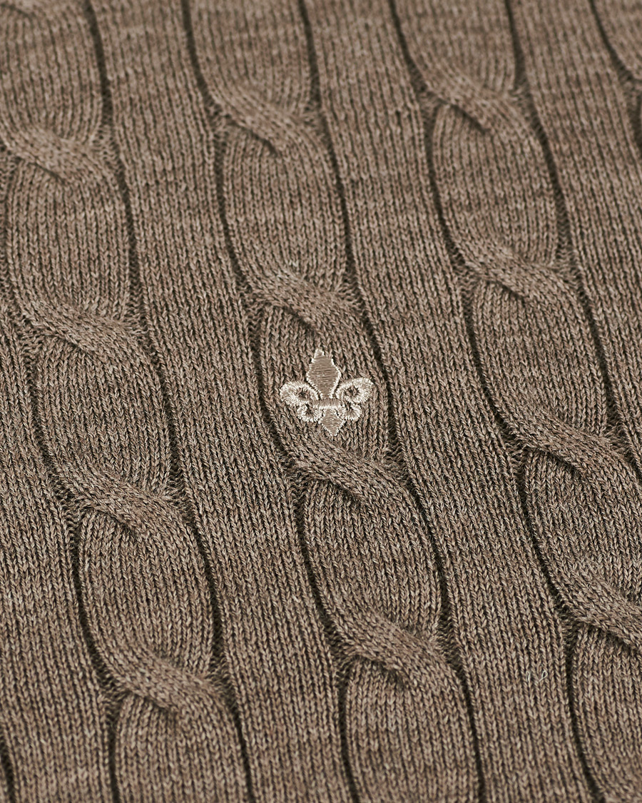 Herren | Pullover | Morris | Merino Cable O-Neck Light Brown