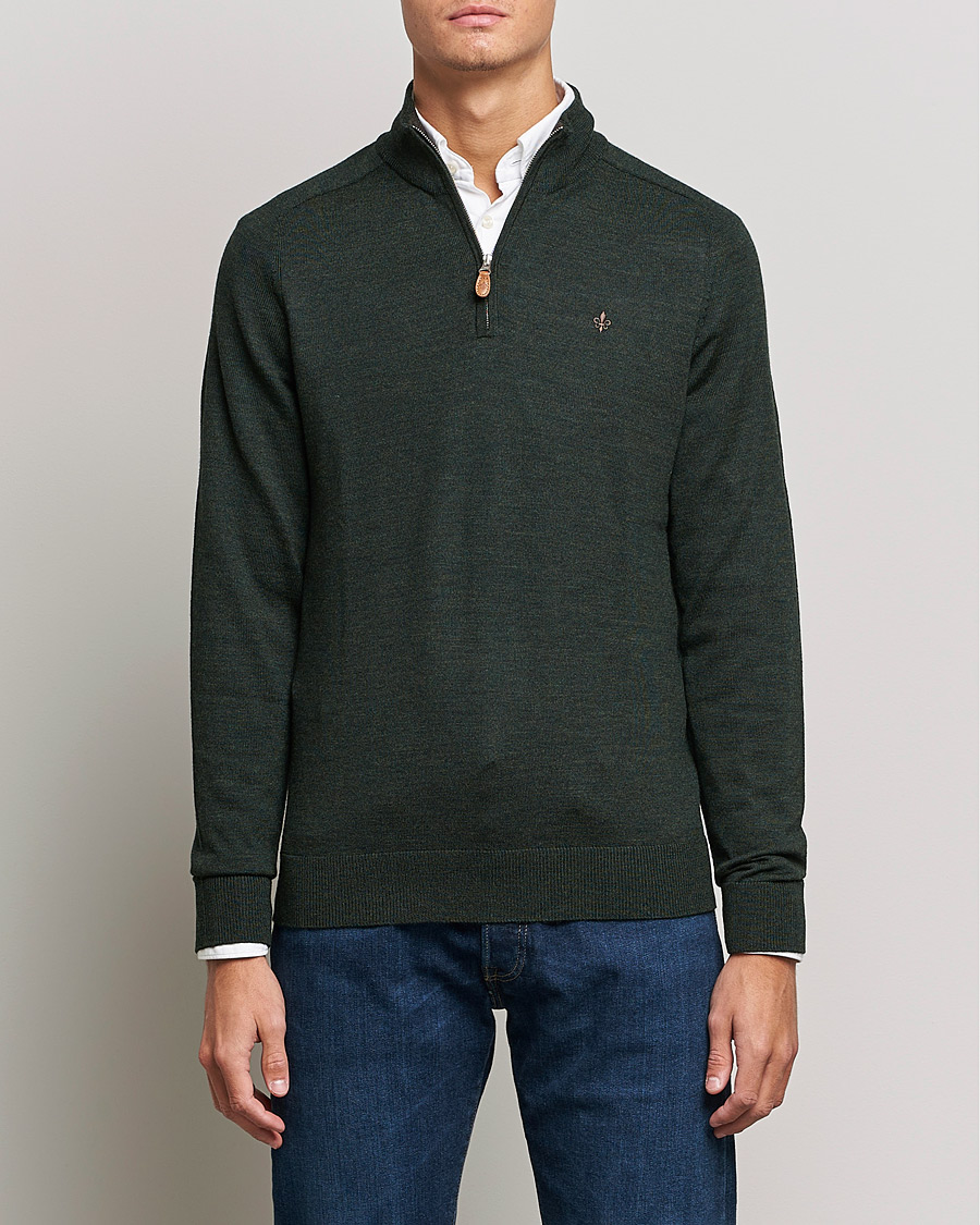 Herren | Morris | Morris | John Merino Half Zip Olive