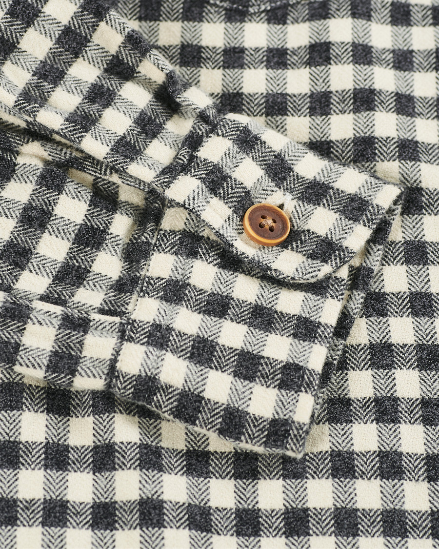 Herren | Hemden | Morris | Winfell Check Overshirt Black/White