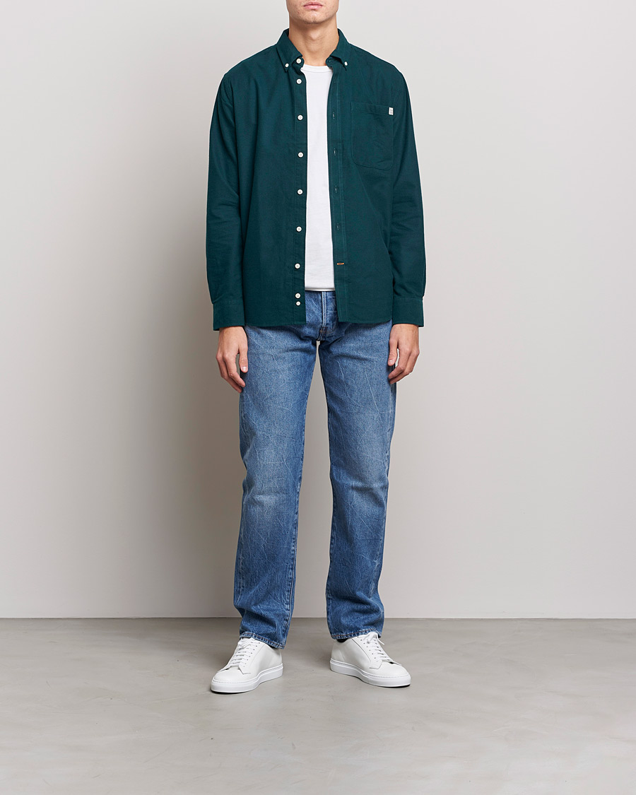 Herren | Hemden | Morris | Original Brushed Oxford Shirt Green
