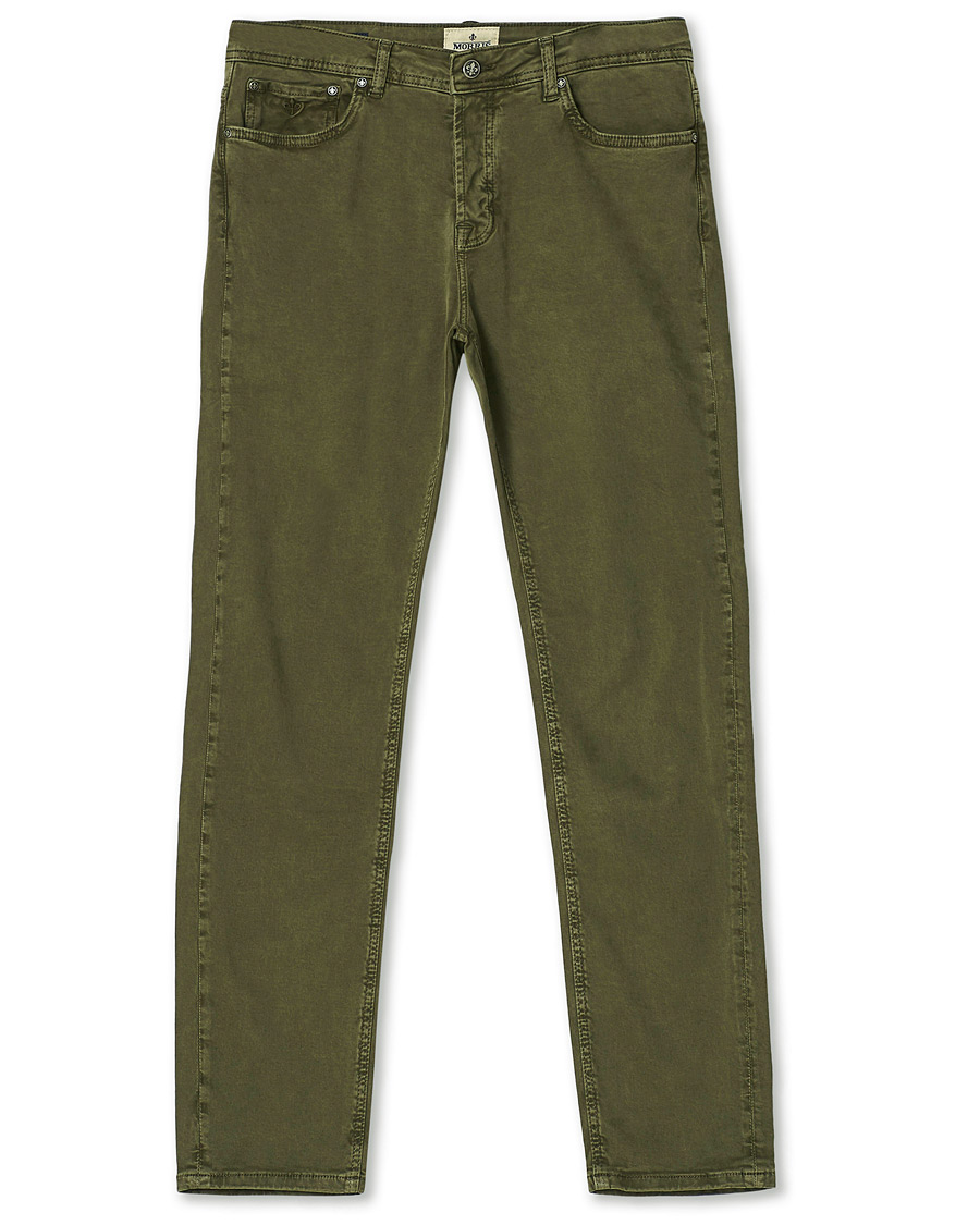 Herren | Hosen | Morris | James Brushed Chinos Olive