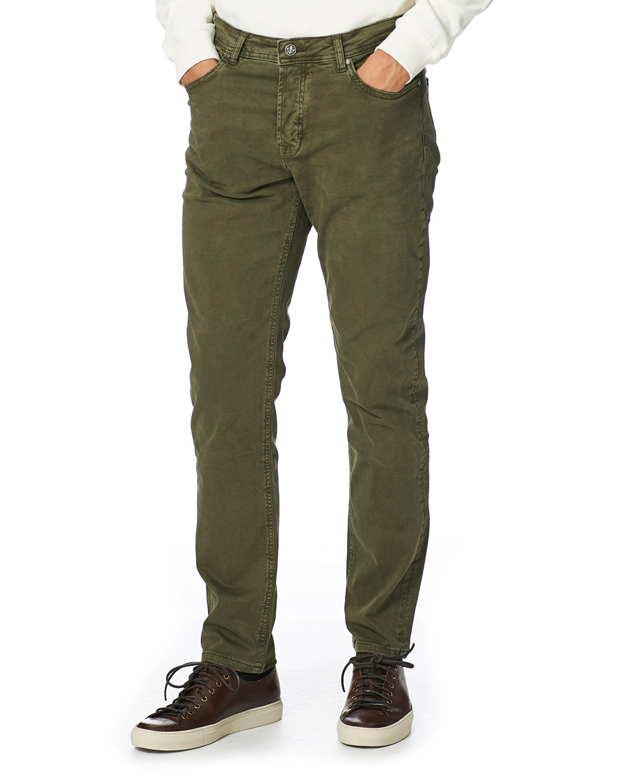 Herren | Hosen | Morris | James Brushed Chinos Olive