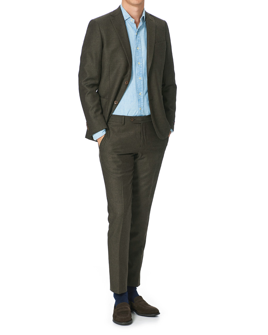 Herren | Hosen | Morris | Rodney Flannel Trousers Brown