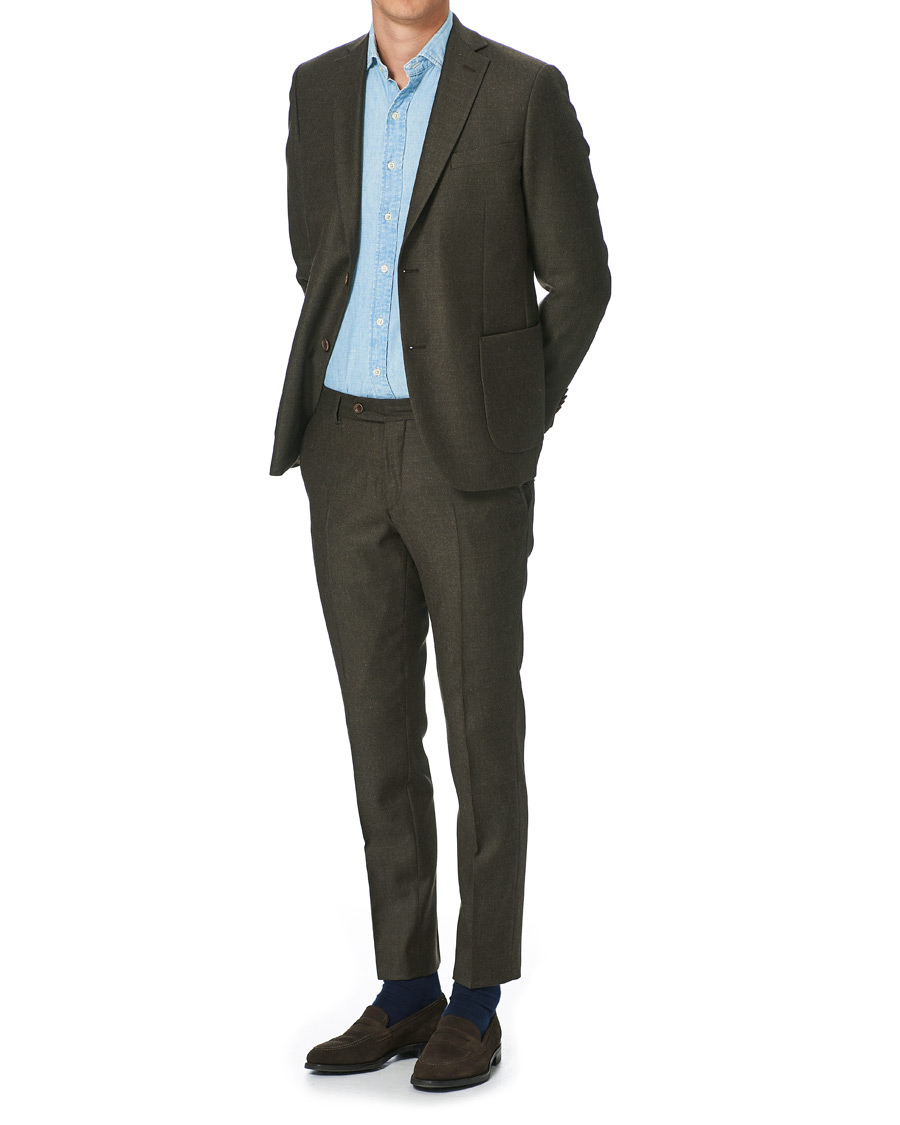 Herren | Sakkos | Morris | Archie Flannel Suit Blazer Brown