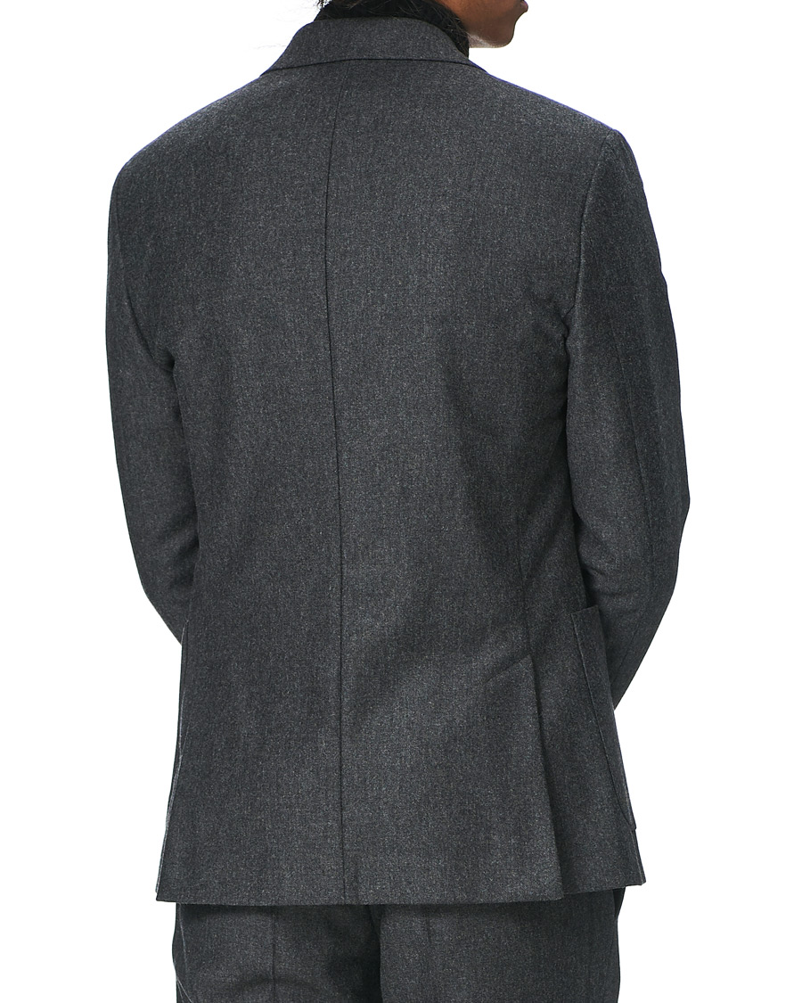 Herren | Sakkos | Morris | Roger Double Breasted Flannel Blazer Dark Grey