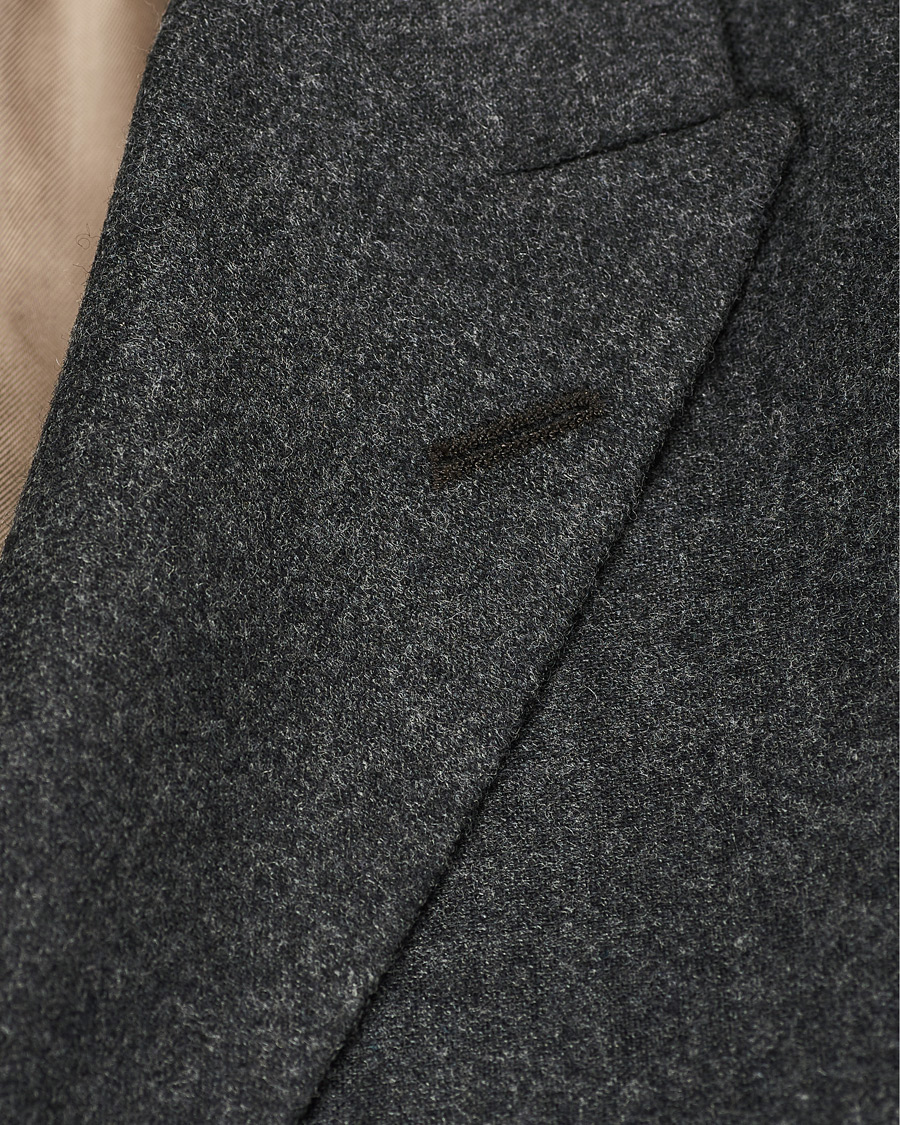 Herren | Sakkos | Morris | Roger Double Breasted Flannel Blazer Dark Grey