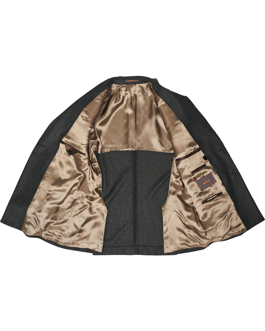 Herren | Sakkos | Morris | Roger Double Breasted Flannel Blazer Dark Grey