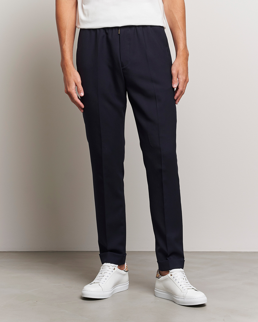 Herren | | Paul Smith | Drawstring Elastic Wool Pant Navy