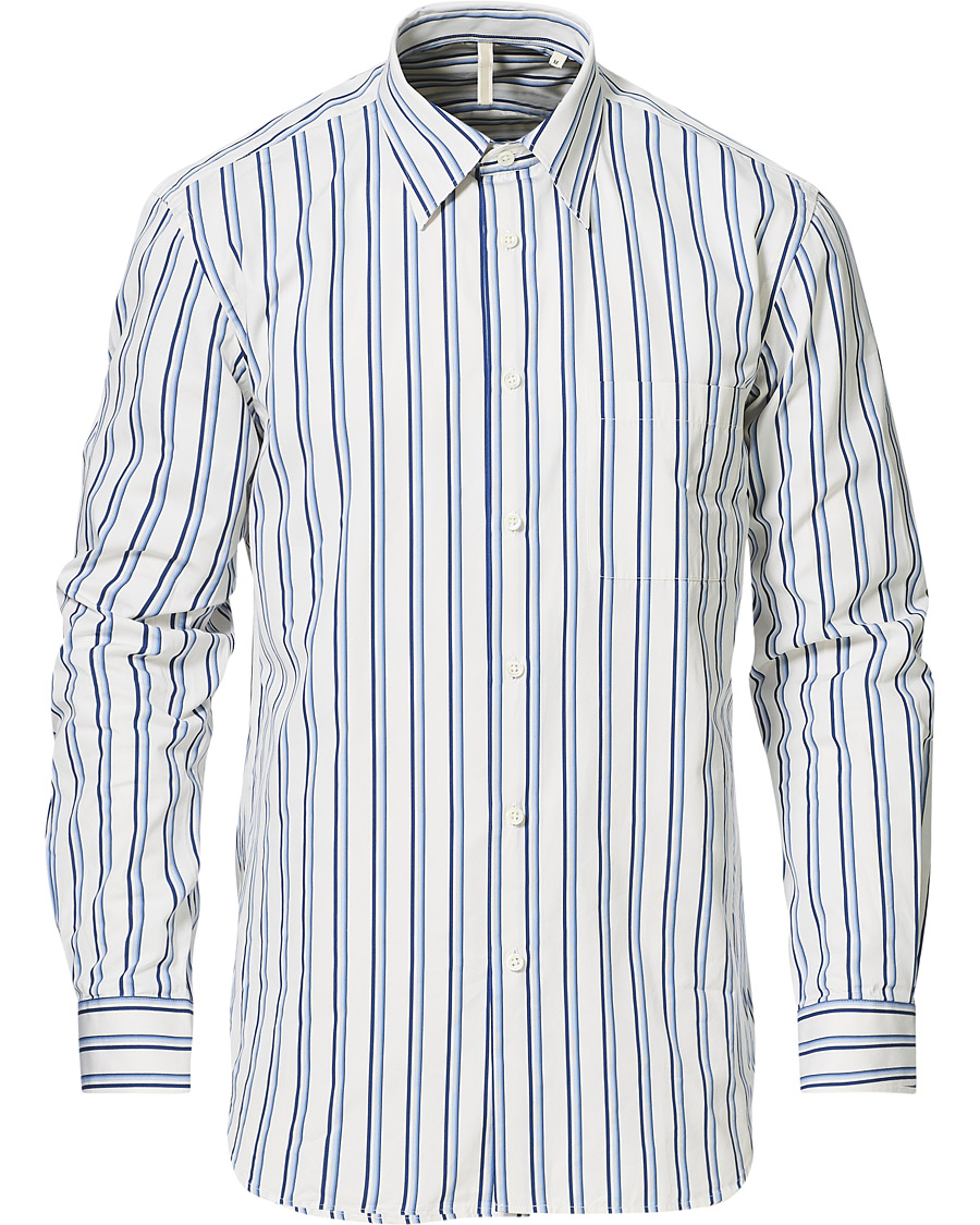 Herren | Hemden | Sunflower | Adrian Striped Shirt White/Blue