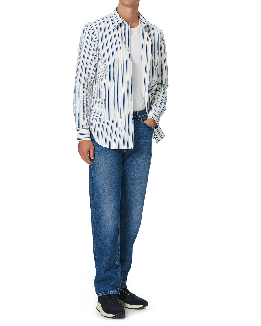 Herren | Hemden | Sunflower | Adrian Striped Shirt White/Blue