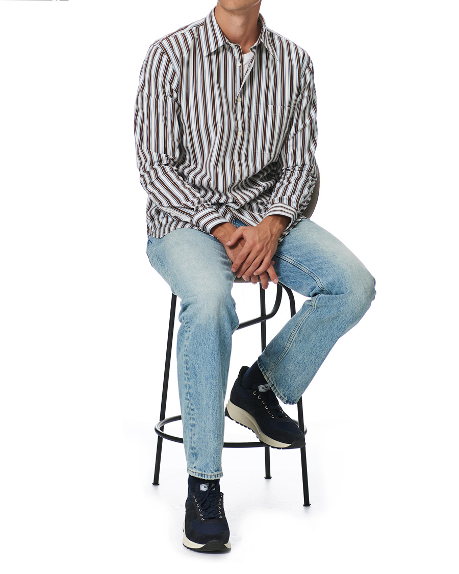 Herren | Hemden | Sunflower | Adrian Striped Shirt Brown/Cream